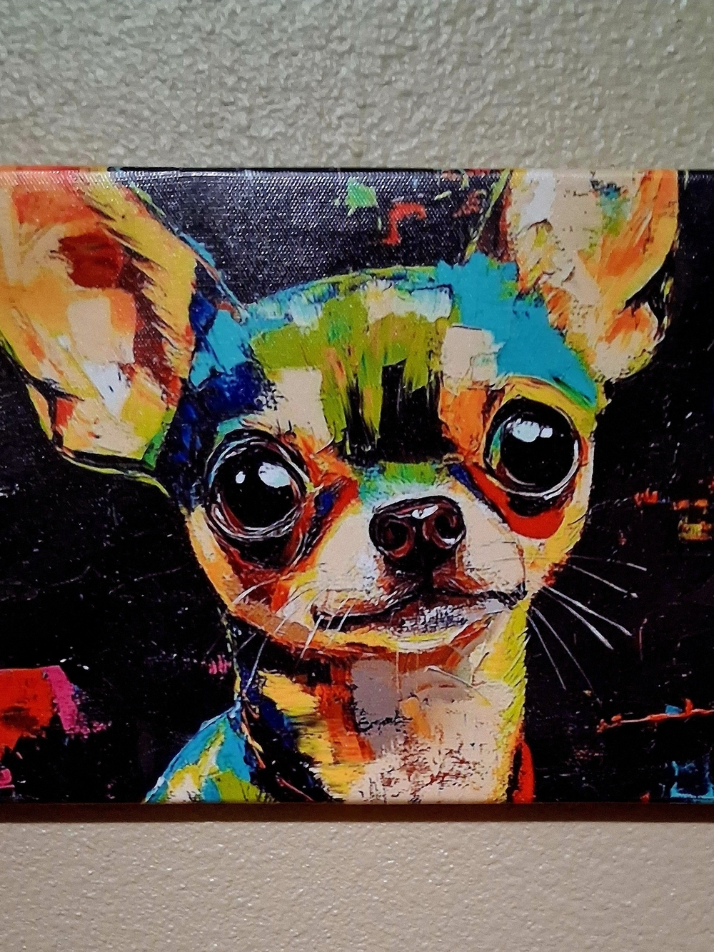 Colorful Chihuahua Canvas Wall Art - Multicolor